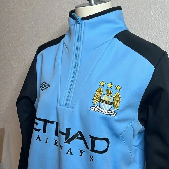 Vintage Manchester City FC Umbro Training Top - Official Teamwear - Picture 2 of 9